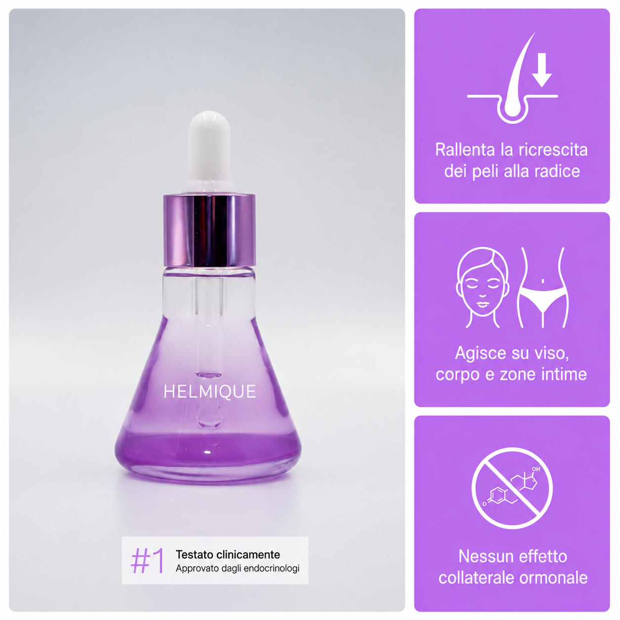 HELMIQUE™ Siero Anti-Ricrescita per Viso e Corpo